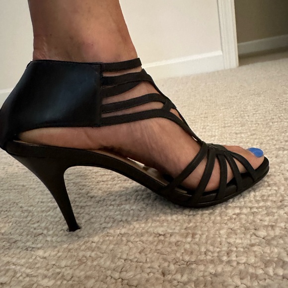 Super Sexy Black Cole Haan Stiletto Sandals Sz 9 - Picture 2 of 10